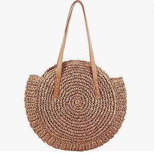 Handwoven Straw Beach Tote